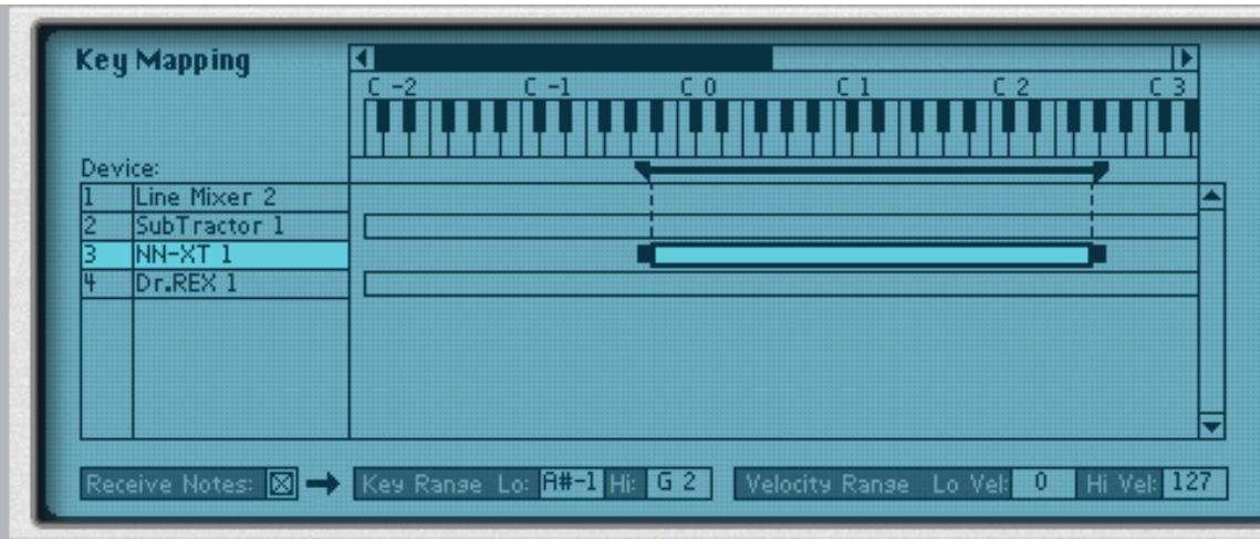 PROPELLERHEAD REASON 3.0 - Zone de jeu (Key Mapping) - 1