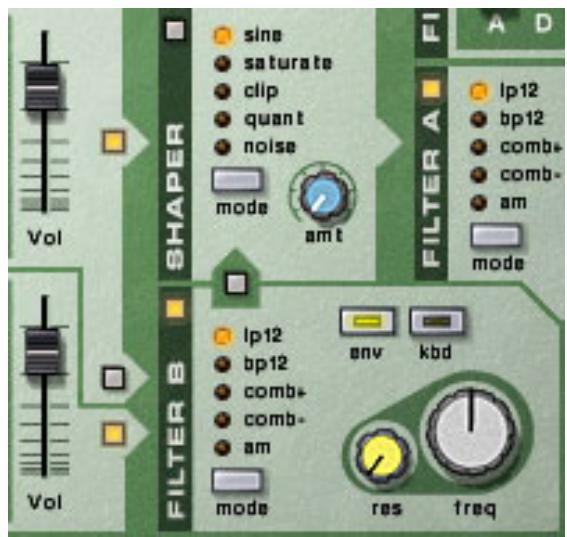 PROPELLERHEAD REASON 3.0 - Deux oscillateurs chacun affecté à un contrôle - 1