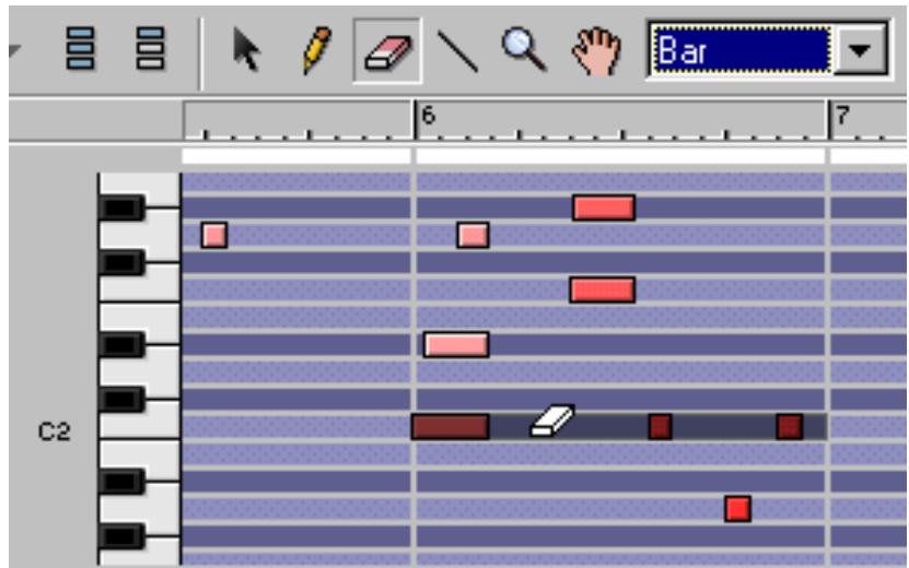 PROPELLERHEAD REASON 3.0 - Supprimer des notes - 1