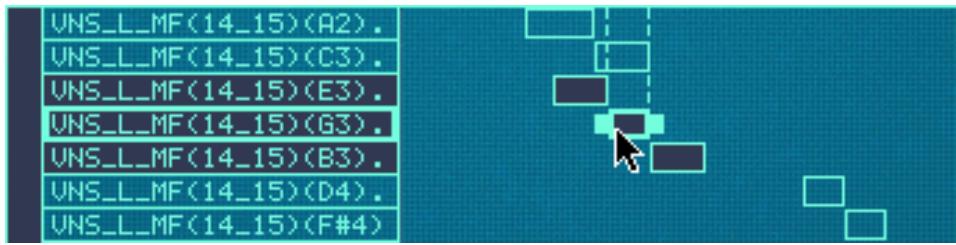 PROPELLERHEAD REASON 3.0 - Déplacement des zones par déplacement des briques à l'écran - 1