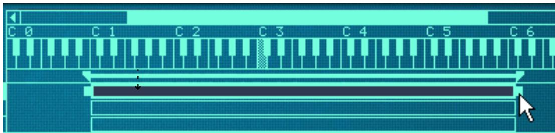PROPELLERHEAD REASON 3.0 - Au moyen des poignées gauche et croite des zones - 1