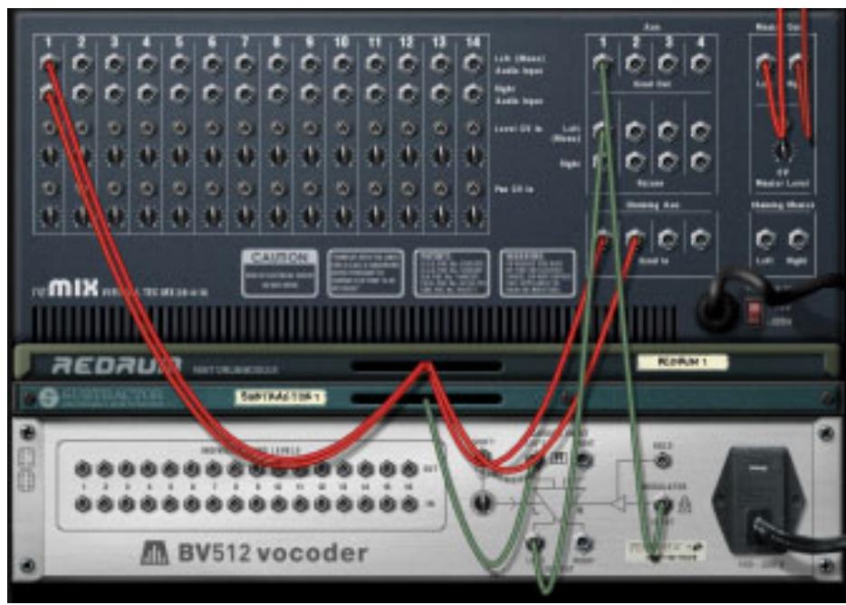 PROPELLERHEAD REASON 3.0 - Pendant que vous yêtes, affectez la sortie du vocodeur au retour Aux 1. - 1