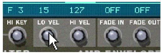 PROPELLERHEAD REASON 3.0 - Réglage de la plage de vélocité d'une zone - 1