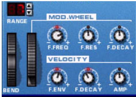 PROPELLERHEAD REASON 3.0 - Mollettes de Pitch Bend et de modulation - 1