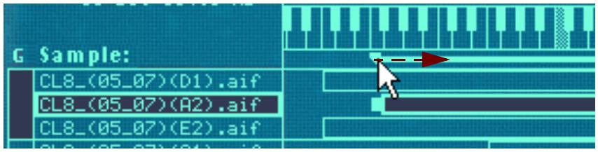 PROPELLERHEAD RECORD 1.5 - En déplaçant les poignées de limites dans la zone de barre - 3