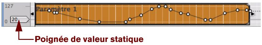 PROPELLERHEAD RECORD 1.5 - Ouvrez le clip d'automation de paramètre pour l'édition en double-cliquant dessus ou en le sélectionnant, puis en appuyant sur [Entrée]. - 2