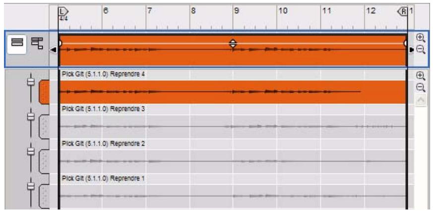 PROPELLERHEAD RECORD 1.5 - Sélection d'une ligne de comp pour la lecture en mode Simple - 1