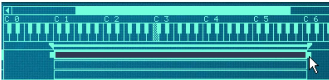 PROPELLERHEAD RECORD 1.5 - En déplaçant les poignées aux extrémités de la zone - 1