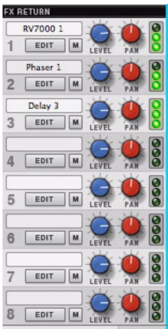 PROPELLERHEAD RECORD 1.5 - Section Retours d'effets - 1