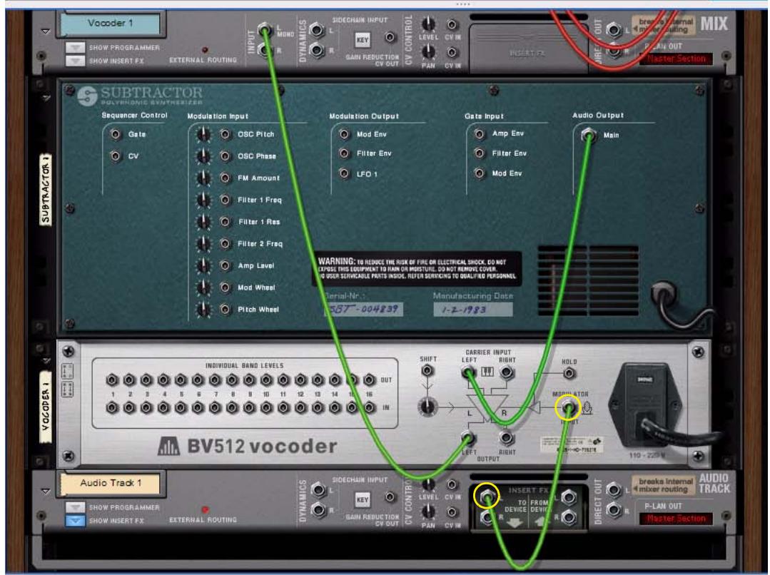 PROPELLERHEAD RECORD 1.5 - Vocodage d'une piste audio existante. - 2