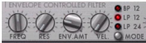 PROPELLERHEAD RECORD 1.5 - Les paramètres de filtré - 1