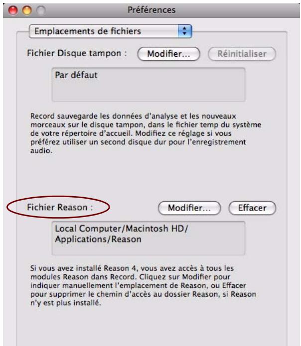 PROPELLERHEAD RECORD 1.5 - Si Record ne parvient pas à localiser votre installation Reason - 1