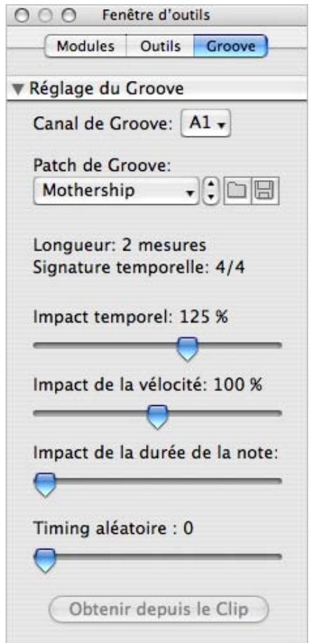 PROPELLERHEAD RECORD 1.5 - Réglage du groove - 1
