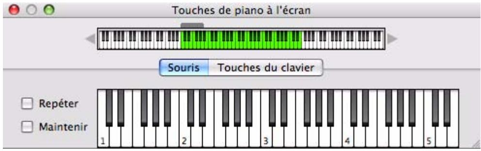 PROPELLERHEAD RECORD 1.5 - La fenêtre Touches de piano à l'écran - 1