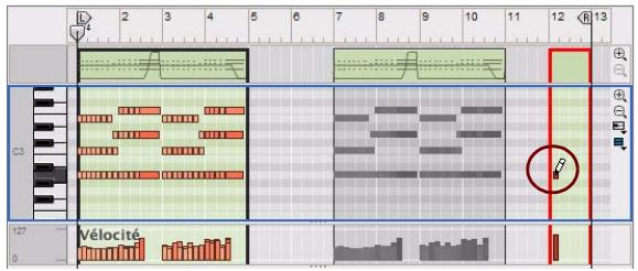 PROPELLERHEAD RECORD 1.5 - À propos du dessin de notes en dehors d'un clip ouvert - 9