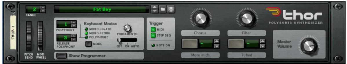 PROPELLERHEAD RECORD 1.5 - Le panneau de contrôle - 1
