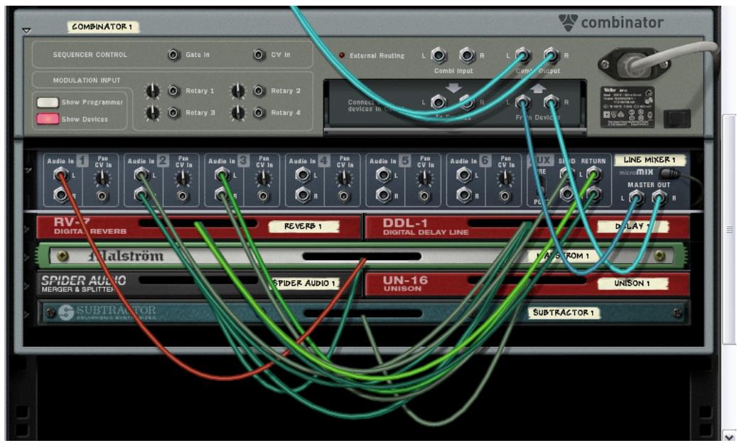 PROPELLERHEAD RECORD 1.5 - Comment éviter les connexions de routage exter - 1