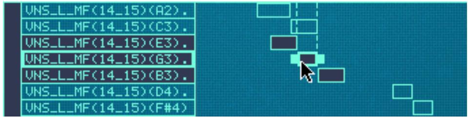 PROPELLERHEAD RECORD 1.5 - Déplacer des zones en déplaçant les boites de zone - 1