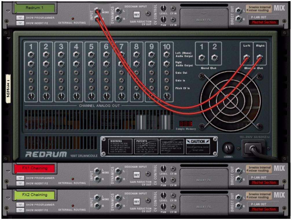 PROPELLERHEAD RECORD 1.5 - Chainage de départ d'effets à partir de modules Redrum ou de mixeurs - 1