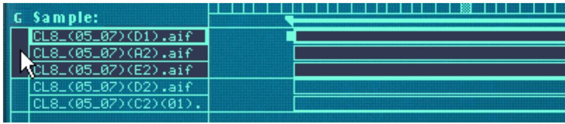 PROPELLERHEAD RECORD 1.5 - Sélectionner un groupe et/ou des zones d'un groupe - 1