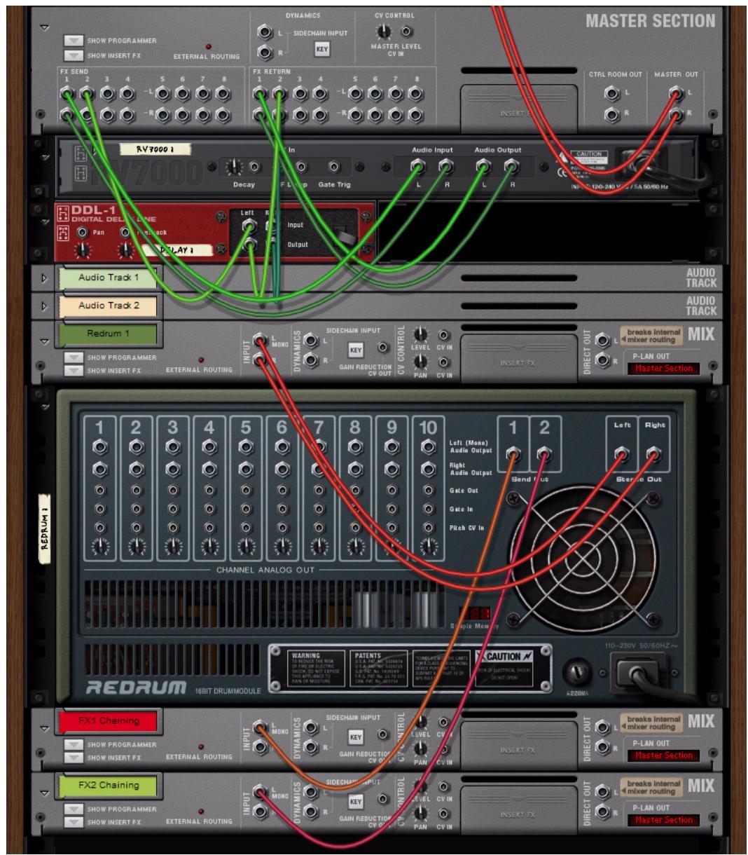 PROPELLERHEAD RECORD 1.5 - Chainage de départ d'effets à partir de modules Redrum ou de mixeurs - 3