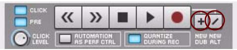 PROPELLERHEAD RECORD 1.5 - Enregistrement de notes avec les fonctions « New dub » et « New alt » - 1