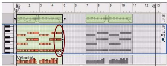 PROPELLERHEAD RECORD 1.5 - À propos du déplacement de notes en dehors ou entre des clips - 7
