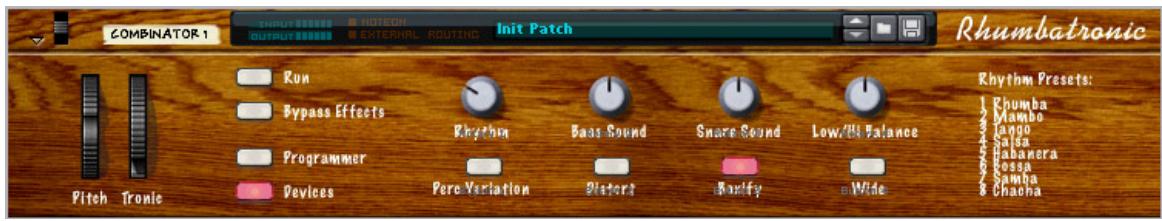 PROPELLERHEAD RECORD 1.5 - Sélectionner l'apparance du panneau de contrôle... - 1
