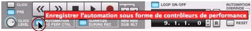 PROPELLERHEAD RECORD 1.5 - Enregistrement de l'automation des paramètres comme contrôleurs des paramètres - 1
