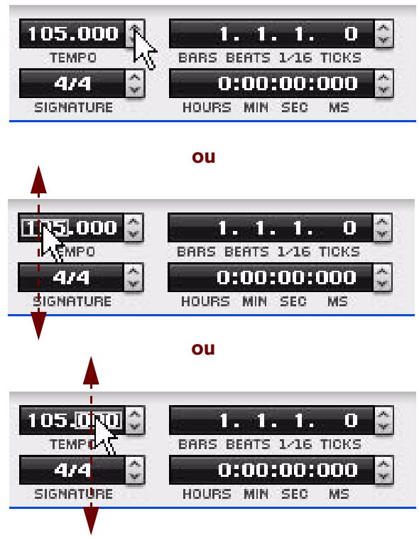 PROPELLERHEAD RECORD 1.5 - Lancez l'enregistrement dans le séquenceur, et enregistrez les modifications de tempo en changeant la valeur dans l'affichage du tempo. - 1