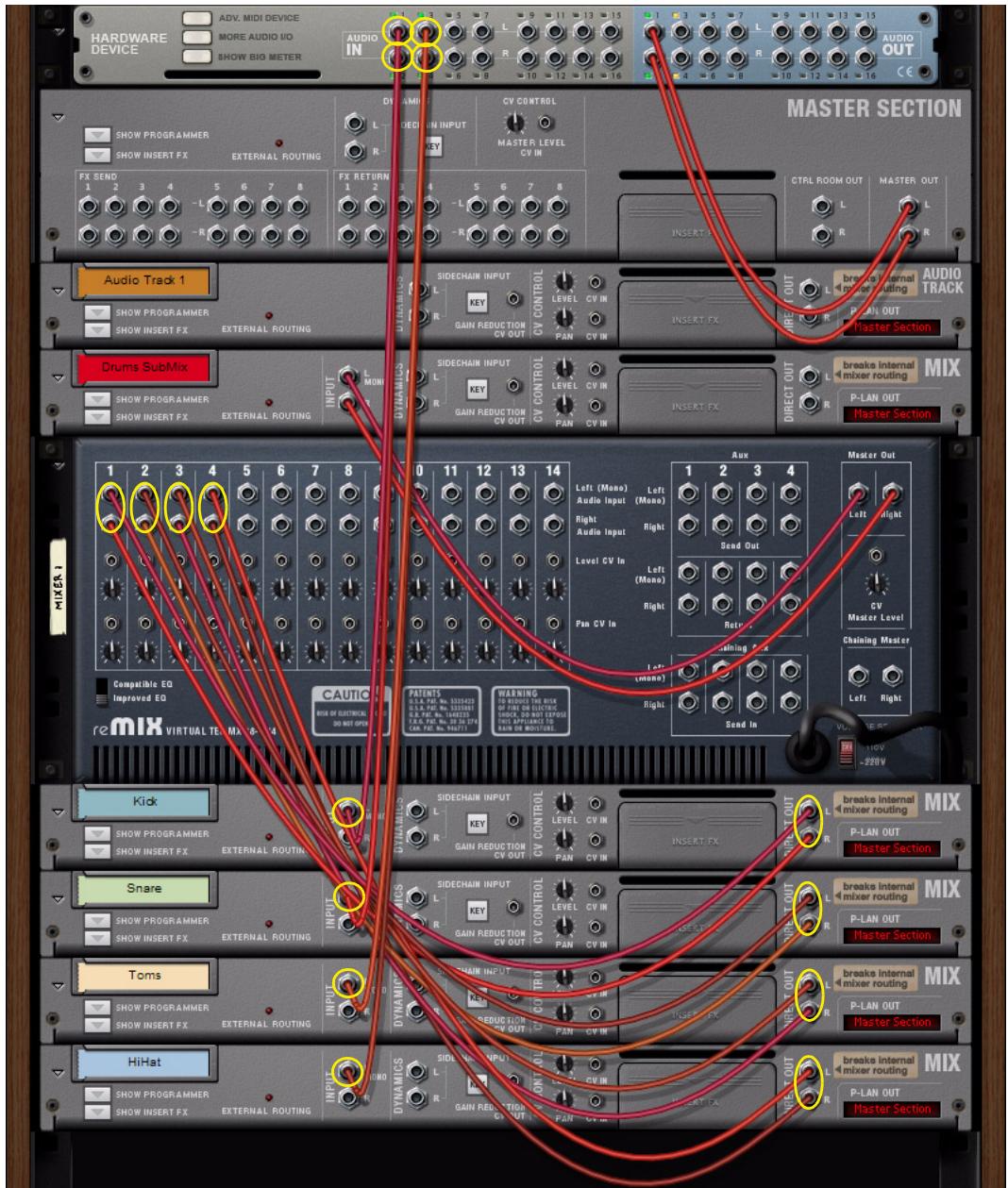 PROPELLERHEAD RECORD 1.5 - Creation d'un sous-mixer - 2