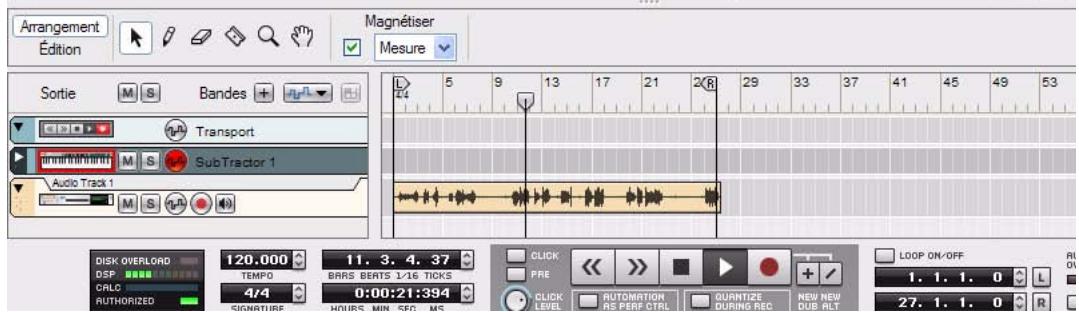 PROPELLERHEAD RECORD 1.5 - Vocodage d'une piste audio existante. - 3
