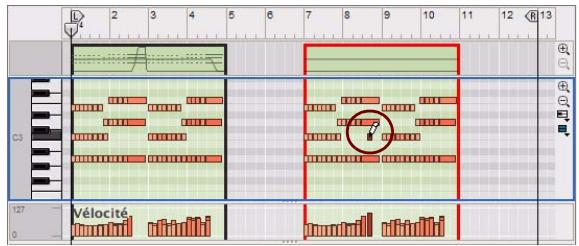 PROPELLERHEAD RECORD 1.5 - À propos du dessin de notes en dehors d'un clip ouvert - 6