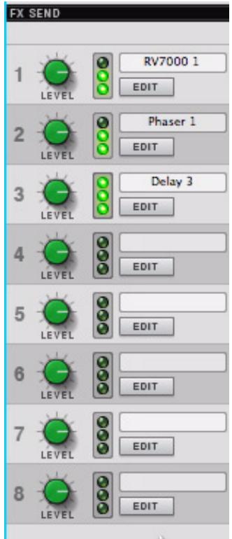 PROPELLERHEAD RECORD 1.5 - Section Départs d'effets - 1