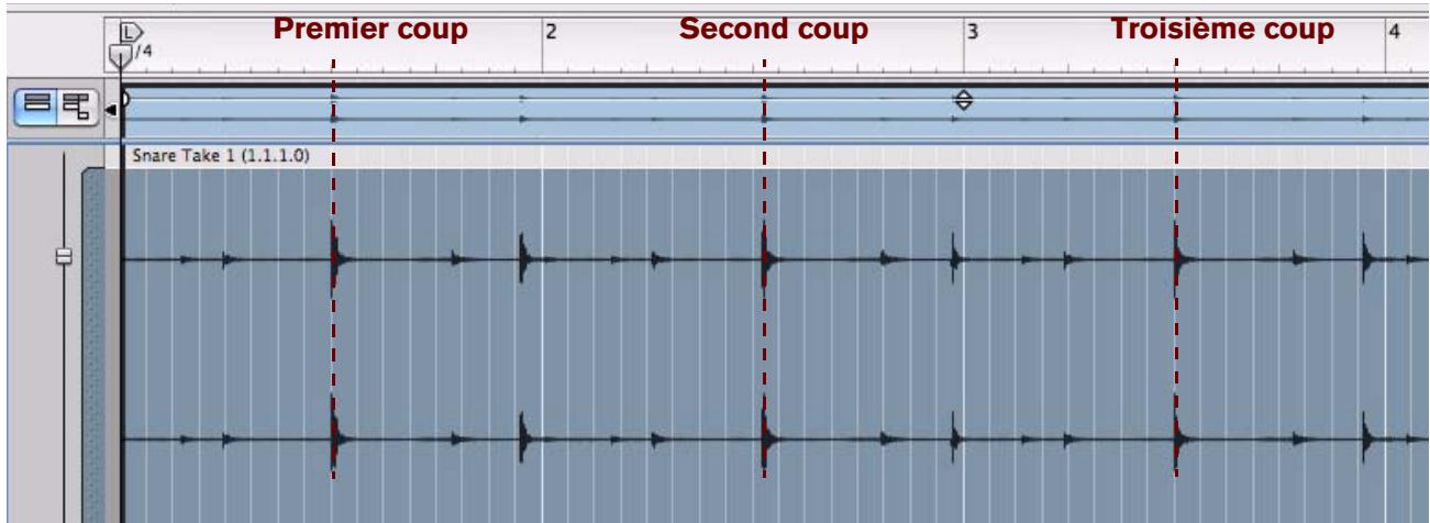 PROPELLERHEAD RECORD 1.5 - Ouvrez le clip contenant le coup de caisse claire décalé. - 1