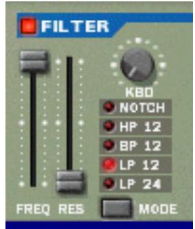 PROPELLERHEAD RECORD 1.5 - La section filtré - 1