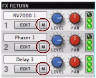 PROPELLERHEAD RECORD 1.5 - Rendre muets des départs d'effets - 1