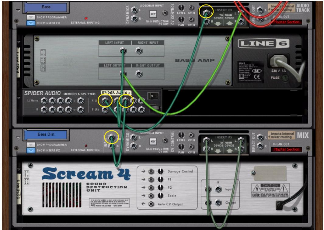 PROPELLERHEAD RECORD 1.5 - Diviser un signal d'Insert d'effets dans une autre voie de mixage pour un traitement en parallèle - 1