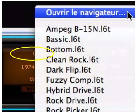 PROPELLERHEAD RECORD 1.5 - Selection des patches (sons d'ampli) - 2