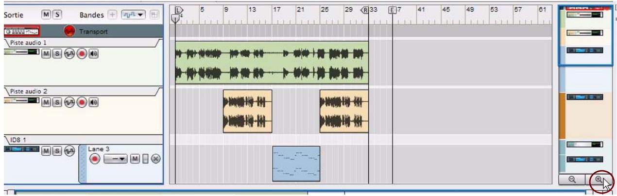 PROPELLERHEAD RECORD 1.5 - Zoom vertical dans le séquenceur - 1
