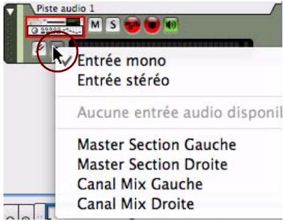 PROPELLERHEAD RECORD 1.5 - Configuration de la piste audio - 1