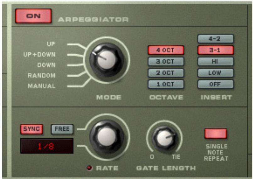PROPELLERHEAD RECORD 1.5 - Paramètres de l'Arpégiateur - 1