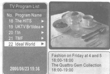 VEA ADATPATEUR TNT T100 - Comment visualiser EPG - 1