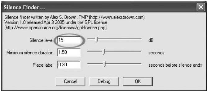 ION AUDIO AUDACITY - Automatisches Trennen der Tracks Ihres Albums: - 1