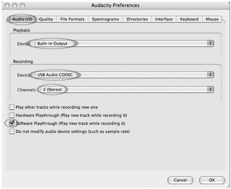 ION AUDIO AUDACITY - AUDACITY FÜR MAC OS 10.4 UND NEUER KONFIGURIEREN - 1
