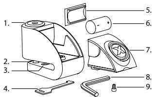 XENA XZZ6L - Pieces des bloque disques alarme XZZ6L series - 1