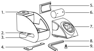 XENA XZZ6L - Parts of XZZ6L series alarmed disc-lock - 1