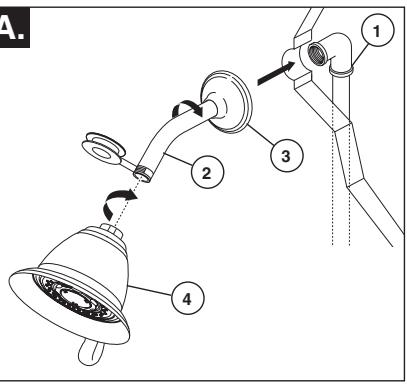 DELTA MULTICHOICE 13-14 - Showerhead and Tub Spout Installation - 1