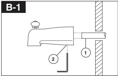 DELTA MULTICHOICE 13-14 - FORTUB SPOUT INSTALLATION: - 1