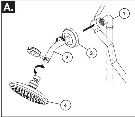 DELTA MULTICHOICE 13-14 - Showerhead and Tub Spout Installation - 1